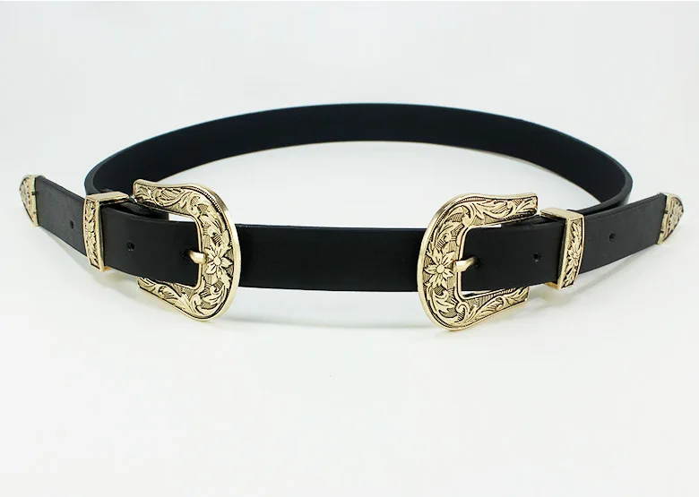 Retro Engraved Double-headed Belt European Beautiful Women's Double Buckle Belt Casual Pin Buckle Jeans with Thin Waist Seal
Retro Engraved Double-headed Belt European Beautiful Women's Double Buckle Belt Casual Pin Buckle Jeans with Thin Waist Seal