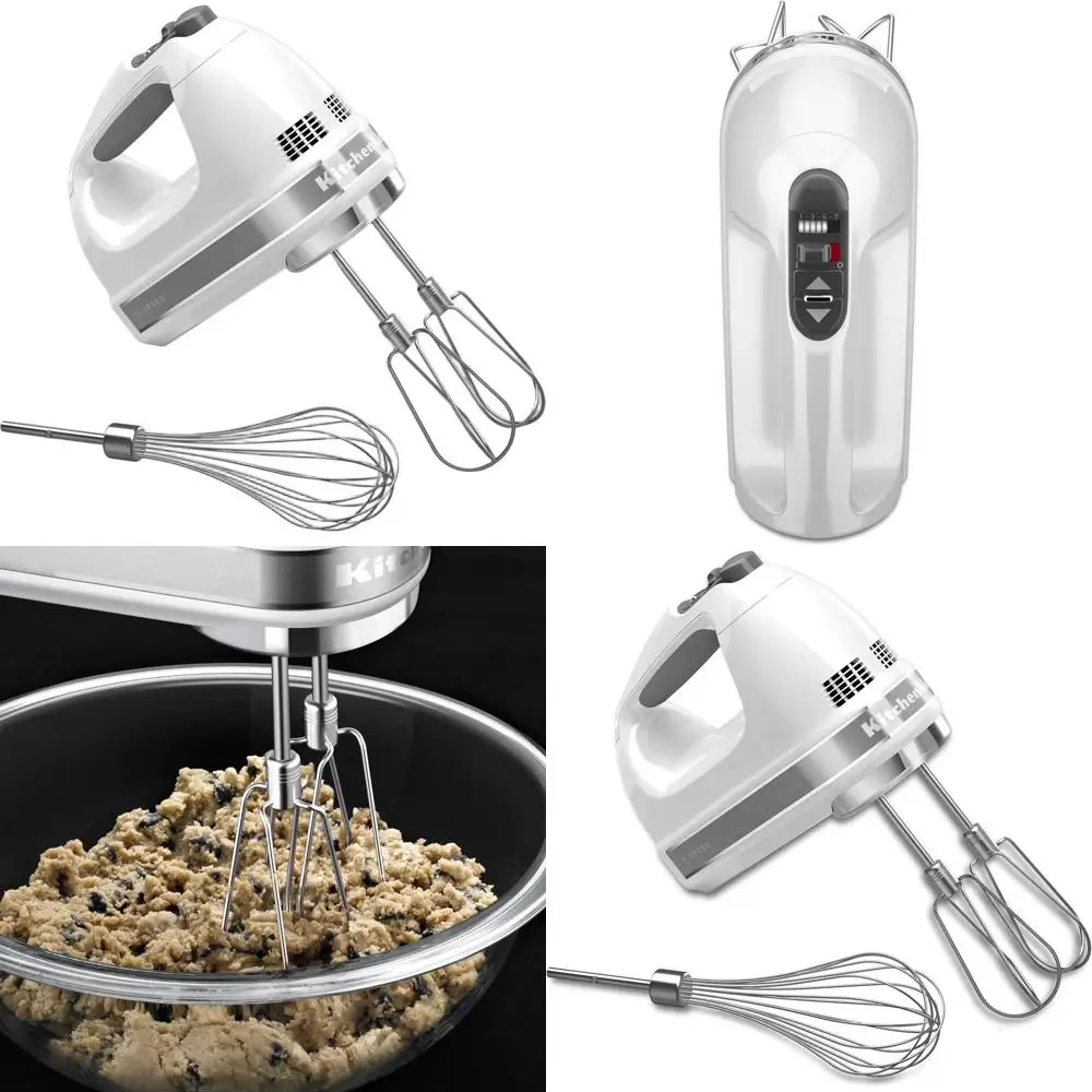 Белый 7-скоростной ручной миксер для кухни - модель KHM7210
Белый 7-скоростной ручной миксер для кухни - модель KHM7210