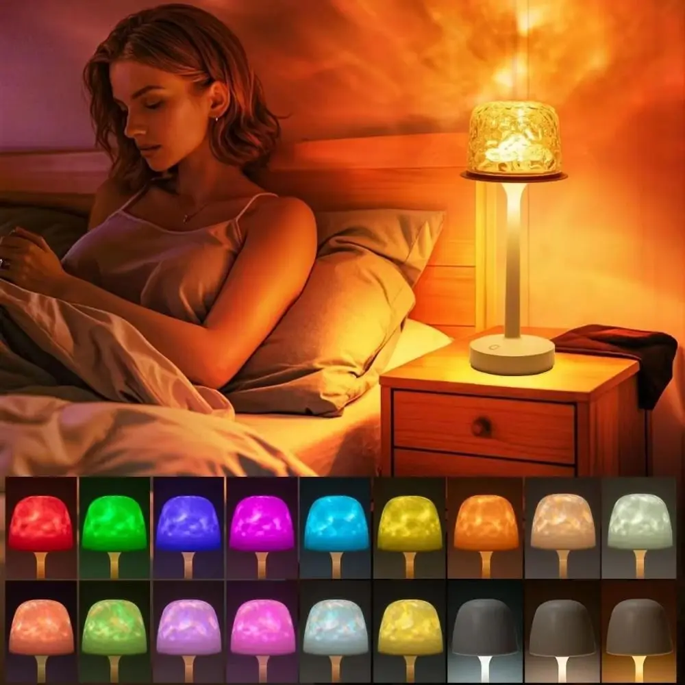 High Footed LED Atmosphere Desk Lamp Water Ripple Touch/Remote Control Projection Night Light Non-slip Bottom Romantic
High Footed LED Atmosphere Desk Lamp Water Ripple Touch/Remote Control Projection Night Light Non-slip Bottom Romantic