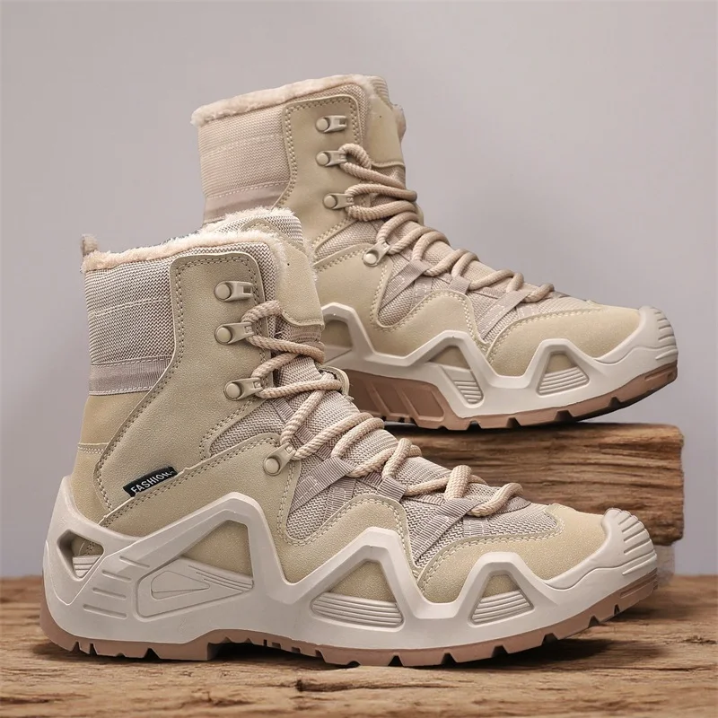 Warm Fur Outdoor Mens Combat Tactical Desert Boots Male Field Hunting Hiking Shoes Climbing Training Waterproof Sports Shoes
Warm Fur Outdoor Mens Combat Tactical Desert Boots Male Field Hunting Hiking Shoes Climbing Training Waterproof Sports Shoes
