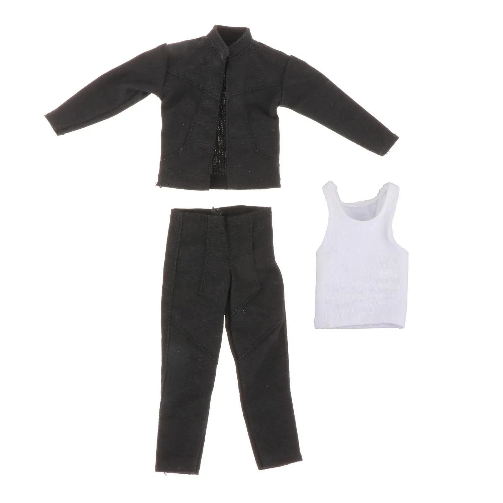 3Pcs 1/12 Scale Jacket Pants Vest Handmade Doll Clothes Miniature Clothing for 6 inch Dress up Doll Model Action Figures Accs
3Pcs 1/12 Scale Jacket Pants Vest Handmade Doll Clothes Miniature Clothing for 6 inch Dress up Doll Model Action Figures Accs