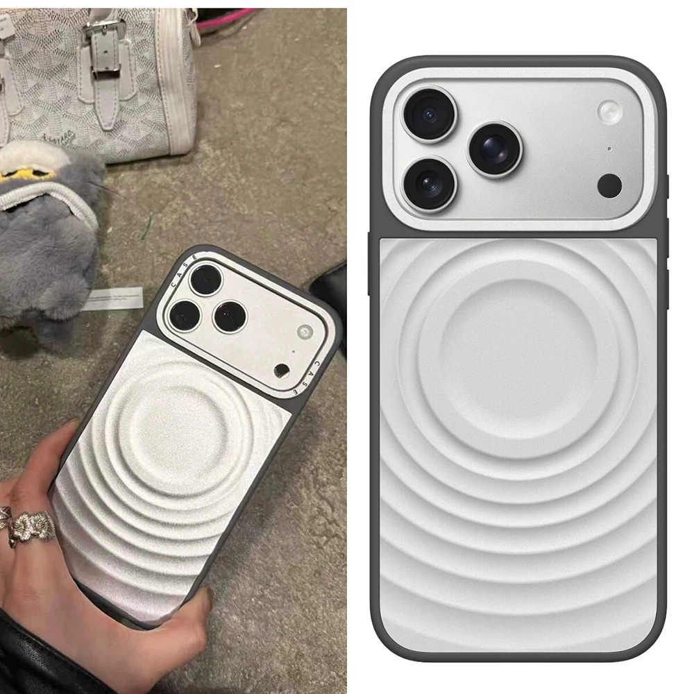 Fashion Case for iPhone 16 17 Pro Max Wave Pattern New Silver Border Magnetic Phone Cases Cover for MagSafe
Fashion Case for iPhone 16 17 Pro Max Wave Pattern New Silver Border Magnetic Phone Cases Cover for MagSafe