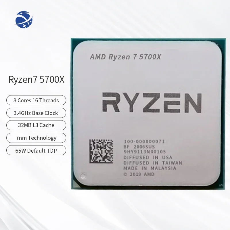 AMD Ryzen 7 5700X 8 Cores 16 Threads 4.6GHz Desktop computer processor with AM4 Socket CPU
AMD Ryzen 7 5700X 8 Cores 16 Threads 4.6GHz Desktop computer processor with AM4 Socket CPU