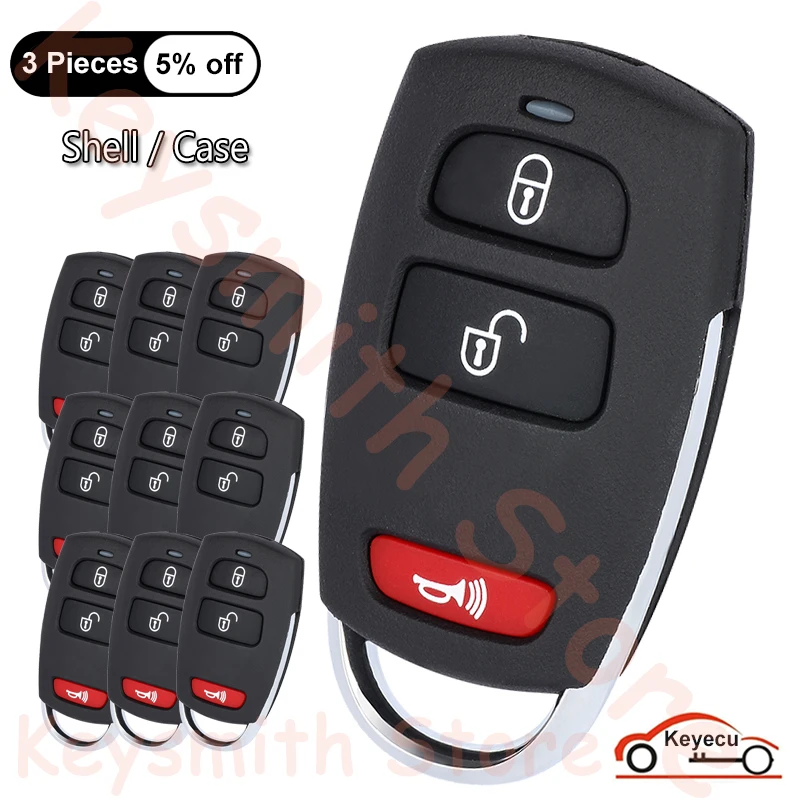 KEYECU 10pcs Remote Key Fob Shell Case 3 Buttons for Hyundai Entourage for Kia Sedona FCC ID: SV3-10006023, P/N: SV3-100060233
KEYECU 10pcs Remote Key Fob Shell Case 3 Buttons for Hyundai Entourage for Kia Sedona FCC ID: SV3-10006023, P/N: SV3-100060233