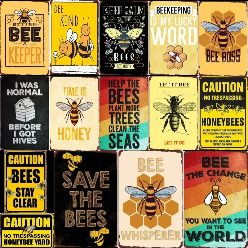 Vintage Bee Kind Funny Poster Bee Happy Retro Metal Sign Home Outdoor Wall Honeybee BeeKeeper Slogans Art Tin Plate Decoration
Vintage Bee Kind Funny Poster Bee Happy Retro Metal Sign Home Outdoor Wall Honeybee BeeKeeper Slogans Art Tin Plate Decoration