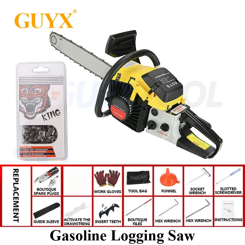 29.8KW High-Power Chainsaw 87CC 2-Stroke/4-Stroke Petrol Logging Chain Saw For Cutting Wood Power Tool Lgging Saw
29.8KW High-Power Chainsaw 87CC 2-Stroke/4-Stroke Petrol Logging Chain Saw For Cutting Wood Power Tool Lgging Saw