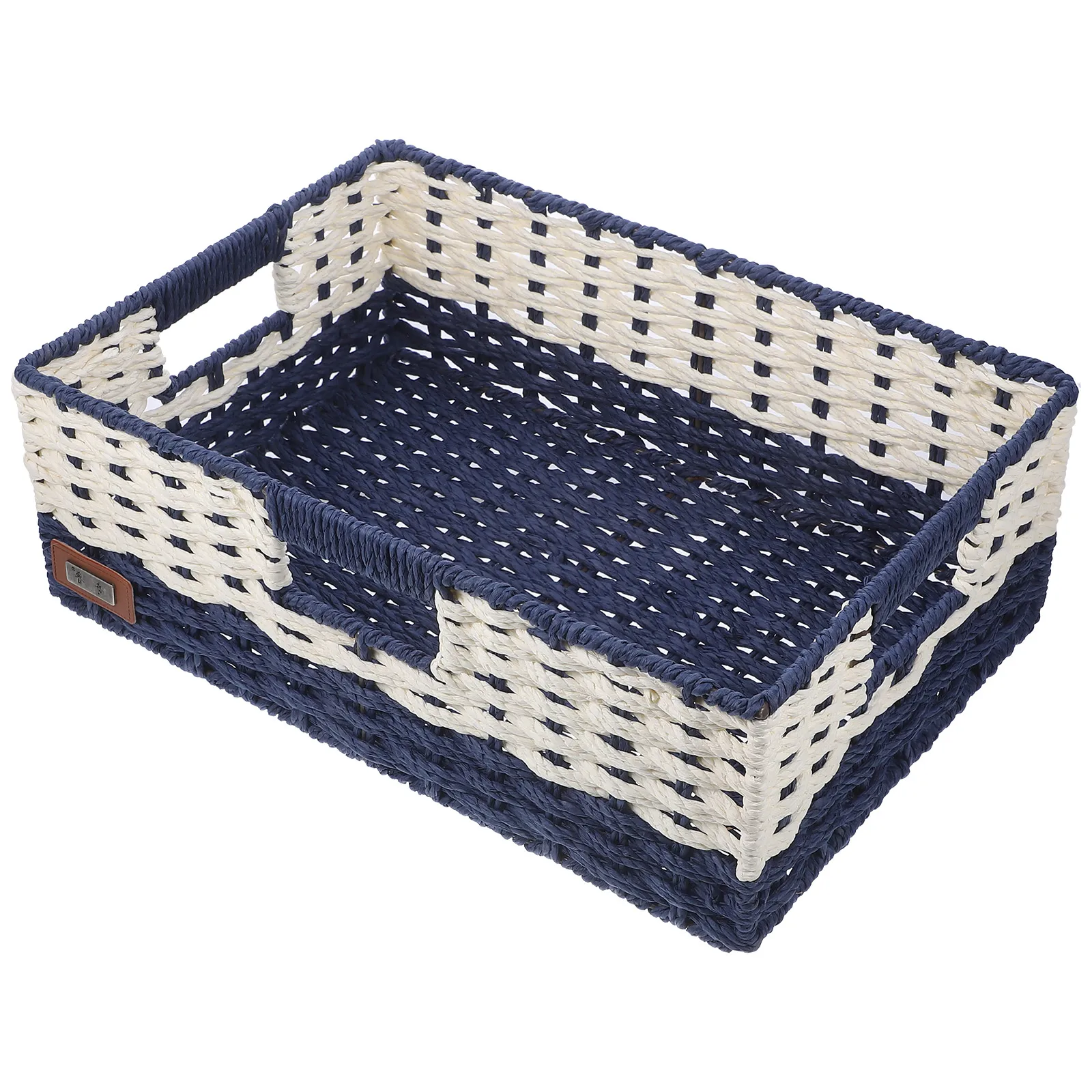 Woven Storage Large Clothes Woven Storage Box Capacity Desk Container Blue Beige 30x20cm Home ganizer Toy Clothes Box
Woven Storage Large Clothes Woven Storage Box Capacity Desk Container Blue Beige 30x20cm Home ganizer Toy Clothes Box