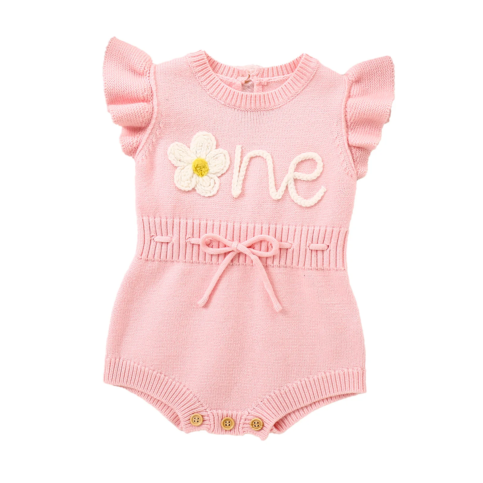Children Clothing Infants Girls Flying Sleeves Letter Flowers Embroidered Tether Button Climbing Clothing Spring Baby Sweater
Children Clothing Infants Girls Flying Sleeves Letter Flowers Embroidered Tether Button Climbing Clothing Spring Baby Sweater