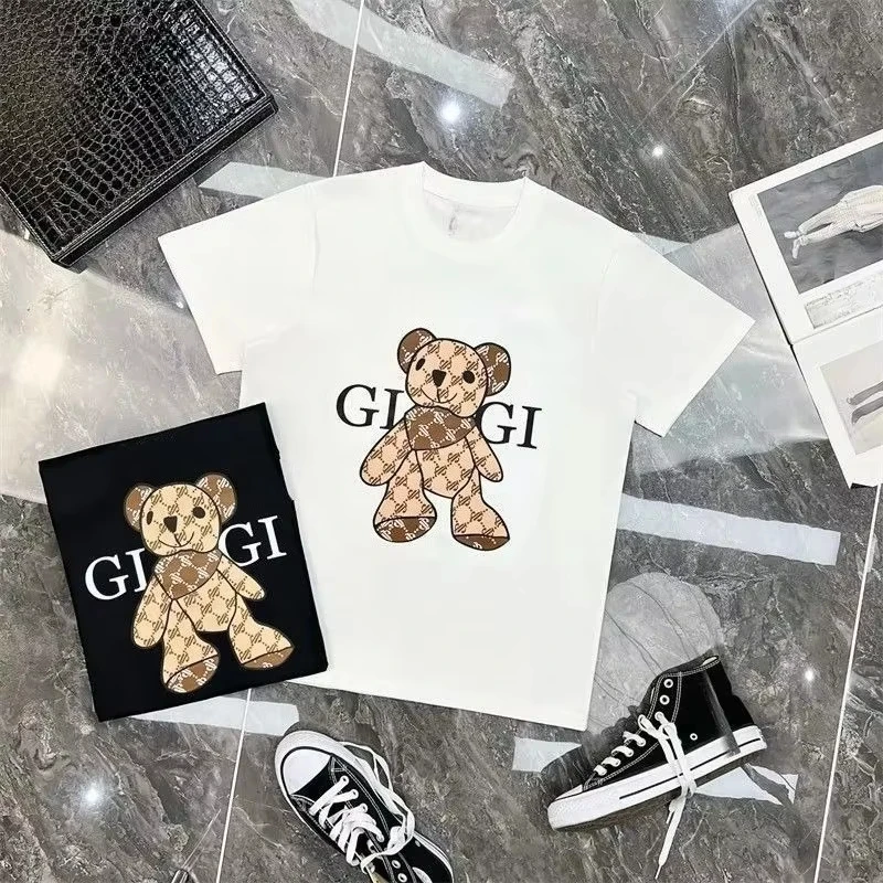 2026 New High-end Light Luxury Cotton Bear Graphic Print High-quality Men's and Women's T-Shirts Round Neck Loose Short Sleeves
2026 New High-end Light Luxury Cotton Bear Graphic Print High-quality Men's and Women's T-Shirts Round Neck Loose Short Sleeves