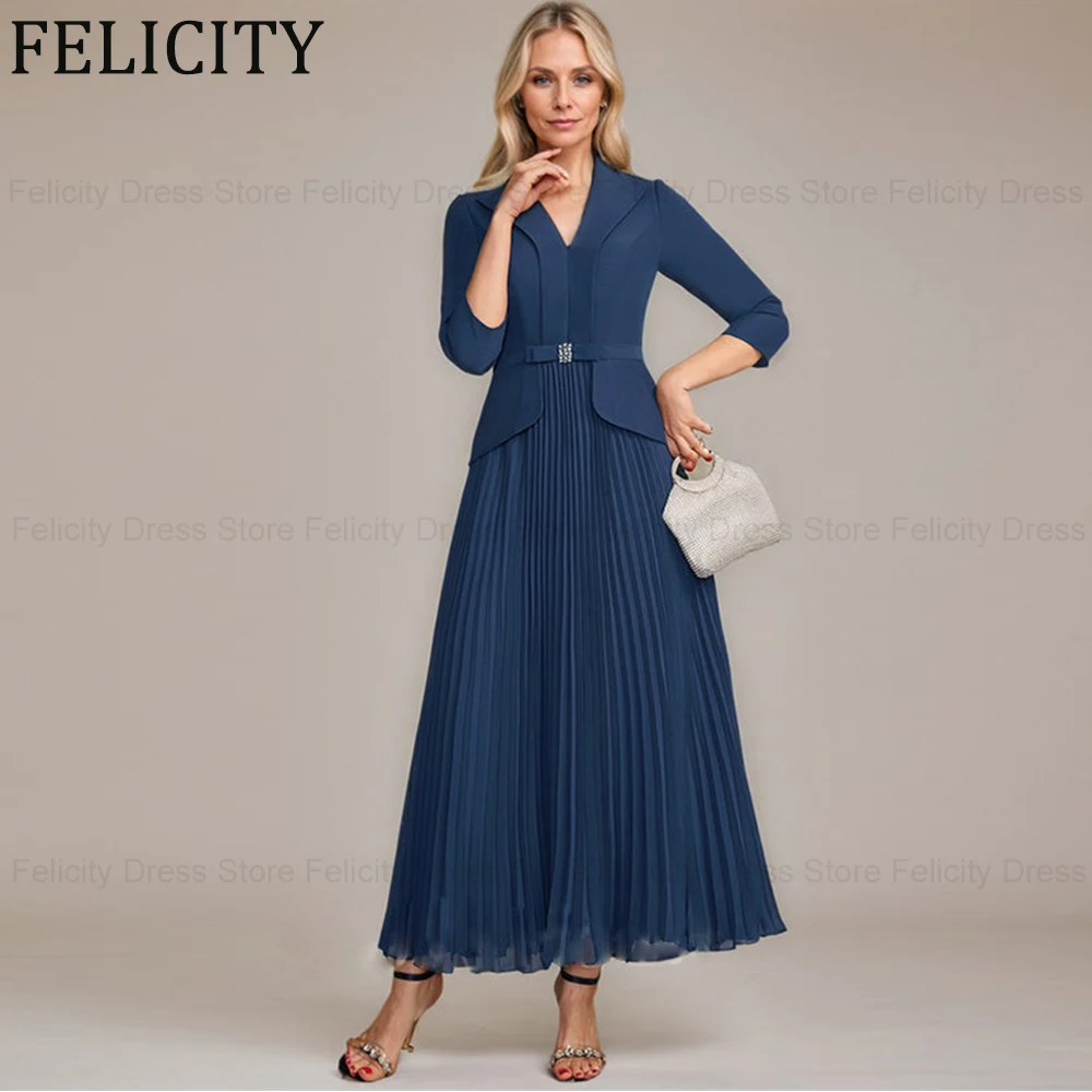 FELICITY Elegant Mother of the Bride Dress 2025 Customized Chiffon A-line V-Neck Pleated Long Wedding Guest Party Gowns Beading
FELICITY Elegant Mother of the Bride Dress 2025 Customized Chiffon A-line V-Neck Pleated Long Wedding Guest Party Gowns Beading