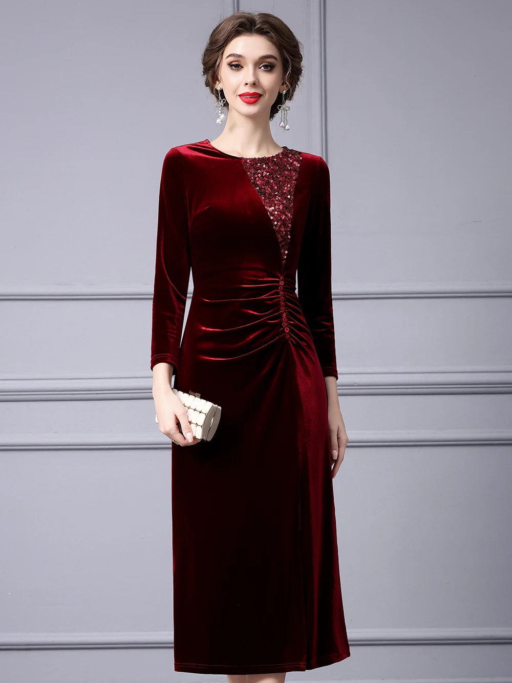 Элегантная вельветовая юбка миди с разрезом и 3D-плиссировкой, новинка весенней коллекции для женщин, для офиса, с высокой талией, облегающая, длинная
Элегантная вельветовая юбка миди с разрезом и 3D-плиссировкой, новинка весенней коллекции для женщин, для офиса, с высокой талией, облегающая, длинная