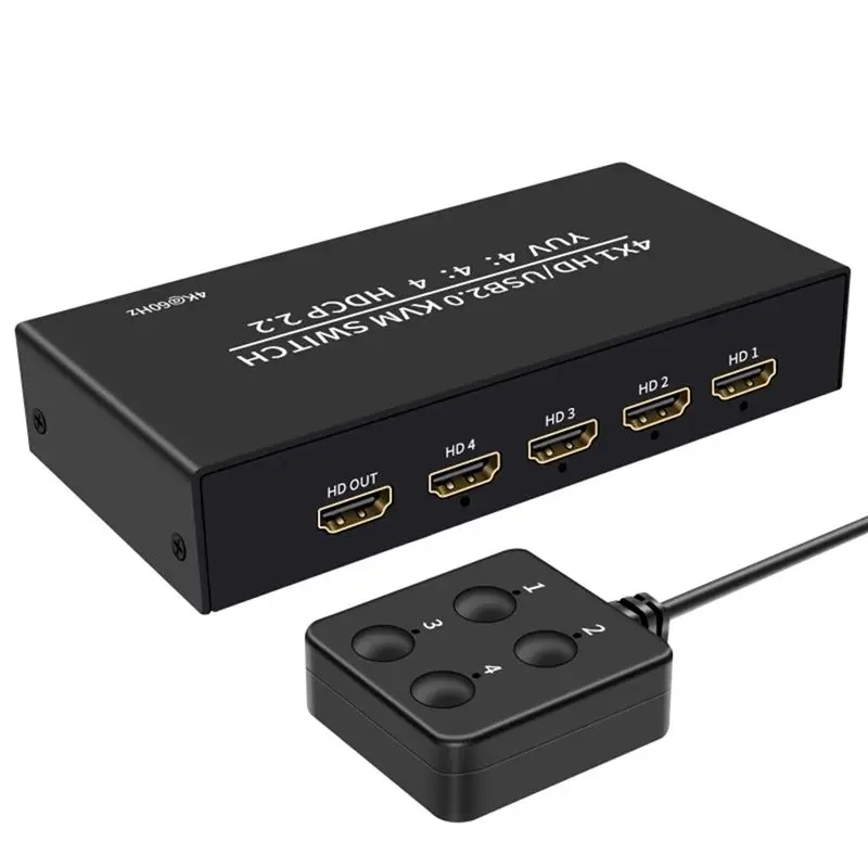 A97I-4K 60 Гц - Совместимый USB KVM-переключатель (селектор) 4 входа/1 выход для совместного использования монитора, мыши и клавиатуры 4 ПК, 4-портовый USB, HDCP2.2
A97I-4K 60 Гц - Совместимый USB KVM-переключатель (селектор) 4 входа/1 выход для совместного использования монитора, мыши и клавиатуры 4 ПК, 4-портовый USB, HDCP2.2