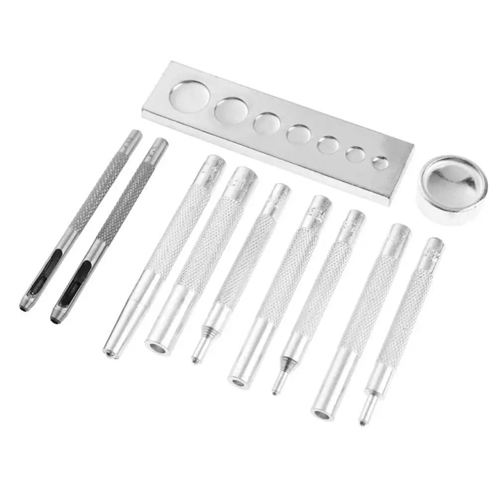 Metal Fastener Buttons Installation Tool Kit High Hardness Convenient Leather Tools Set Practical Durable
Metal Fastener Buttons Installation Tool Kit High Hardness Convenient Leather Tools Set Practical Durable