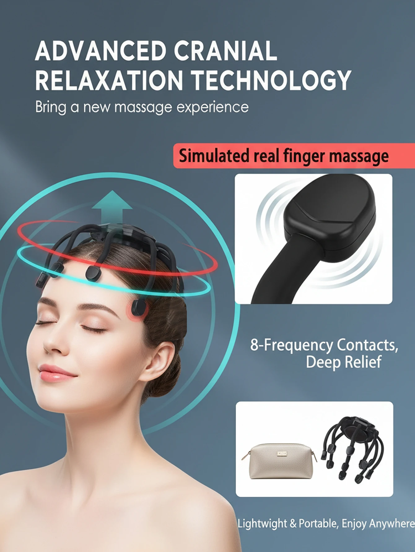 2026 Ultra Scalp Massager, Head Massager StressRelease Massager with 8-Frequency VibratingContacts 360 Degree Portable Rechargea
2026 Ultra Scalp Massager, Head Massager StressRelease Massager with 8-Frequency VibratingContacts 360 Degree Portable Rechargea