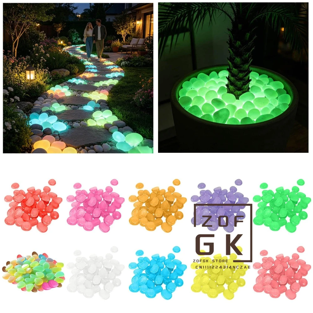100pcs Colorful Glow-in-the-Dark Garden Stones Night Guide Luminous Pebbles for Aquarium Fish Tank Garden Path Lawn Yard Decor
100pcs Colorful Glow-in-the-Dark Garden Stones Night Guide Luminous Pebbles for Aquarium Fish Tank Garden Path Lawn Yard Decor