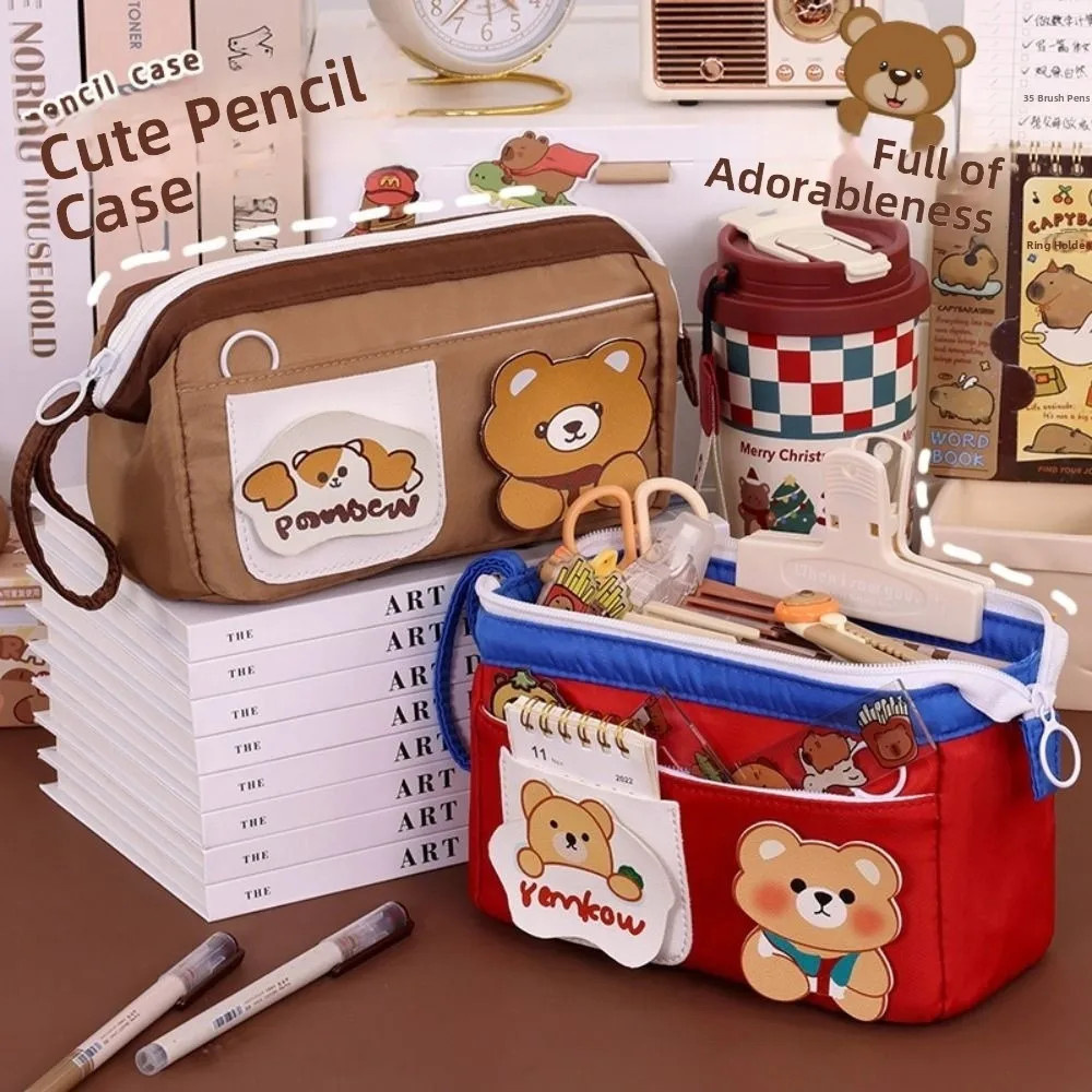 Large Size Bear Pencil Case Cute Design Storage Bag Student Pencil Case Makeup Pouch High Aesthetic Value School Stationery Bag 
Large Size Bear Pencil Case Cute Design Storage Bag Student Pencil Case Makeup Pouch High Aesthetic Value School Stationery Bag