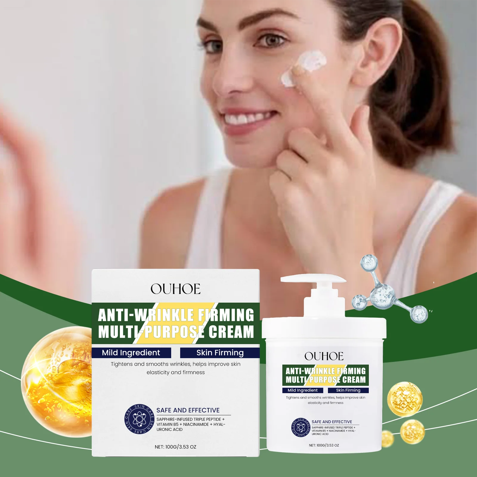 Soothing Lotion Lift Firming Reducing Fine Lines Tightening Deep Hydration Anti-Wrinkle Refreshing Moisturizer Face Body Cream
Soothing Lotion Lift Firming Reducing Fine Lines Tightening Deep Hydration Anti-Wrinkle Refreshing Moisturizer Face Body Cream