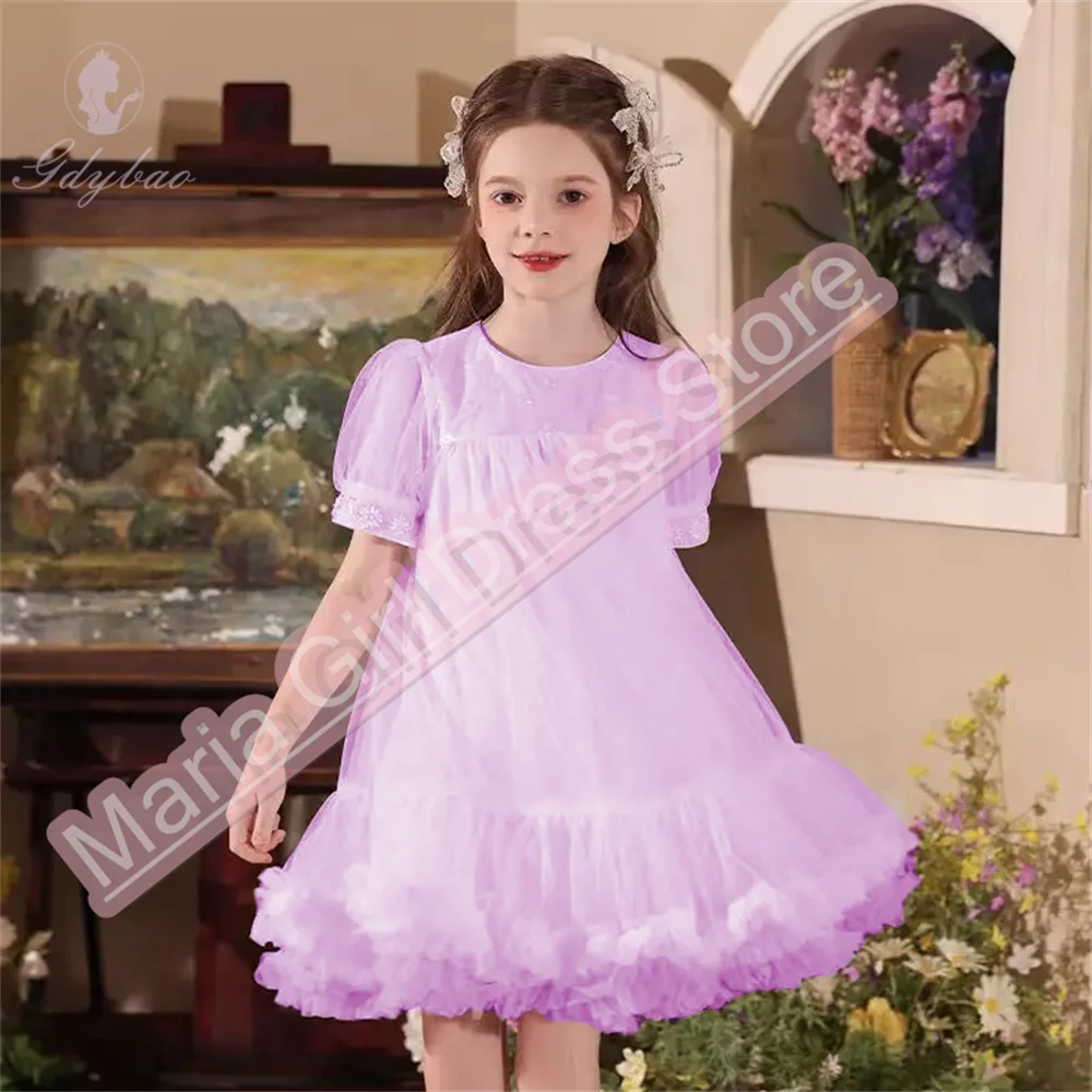 Lilac Elegance Wedding Flower Girl Dress Fluffy Short Sleeves Princess Wedding Birthday Party Prom Communion Gown
Lilac Elegance Wedding Flower Girl Dress Fluffy Short Sleeves Princess Wedding Birthday Party Prom Communion Gown