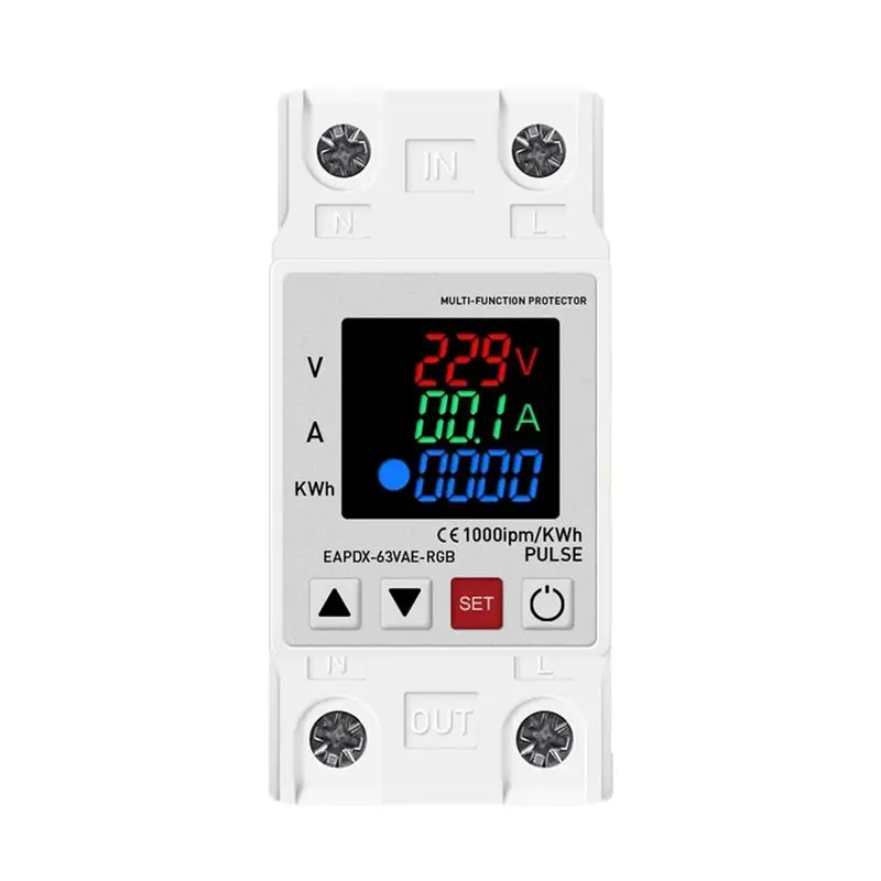 Superior-Din Rail Dual Display Adjustable Over Voltage Current And Under Voltage Protective Device, Durable
Superior-Din Rail Dual Display Adjustable Over Voltage Current And Under Voltage Protective Device, Durable