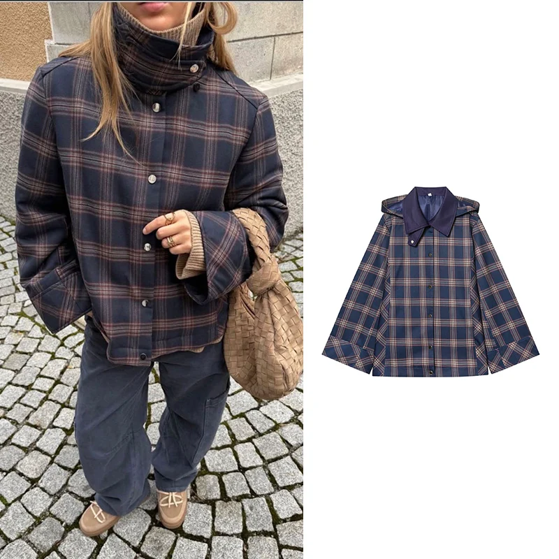 Tidalyf Women's 2026 New Spring Plaid Jackets Fashion Retro Young Elegant Warm Women's Jackets Blouse Chic Loose Hooded Coats
Tidalyf Women's 2026 New Spring Plaid Jackets Fashion Retro Young Elegant Warm Women's Jackets Blouse Chic Loose Hooded Coats