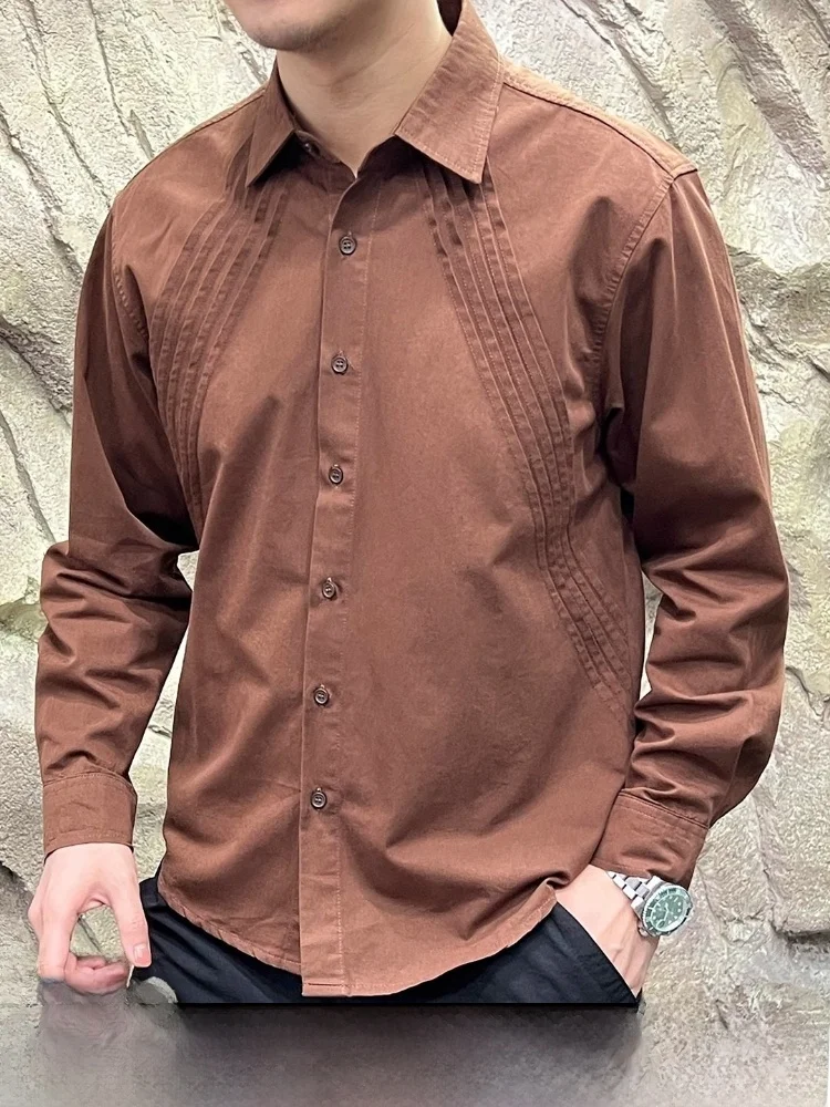 Линия 3D стерео вышивка из чистого хлопка Long Sve irt Waed дышащая повседневная подставка подходит для осени
Линия 3D стерео вышивка из чистого хлопка Long Sve irt Waed дышащая повседневная подставка подходит для осени