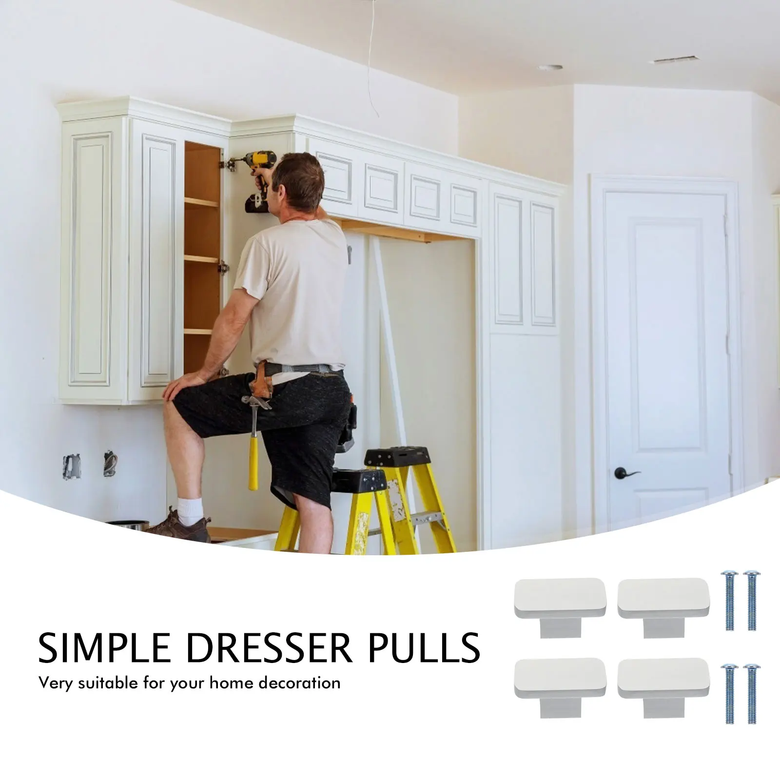 4Pcs Cupboard Knobs Easy to Install Exquisite Craftsmanship Cabinet Wardrobe Bookcase Cabinet Aluminum Knobs Door Pulls
4Pcs Cupboard Knobs Easy to Install Exquisite Craftsmanship Cabinet Wardrobe Bookcase Cabinet Aluminum Knobs Door Pulls