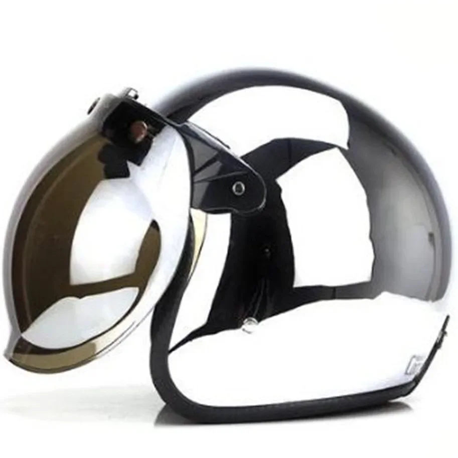 Retro Motorcycle Helmet Electric Scooter Mirror Reflective Electroplating Silver Half Helmet Motorcycle Helmet
Retro Motorcycle Helmet Electric Scooter Mirror Reflective Electroplating Silver Half Helmet Motorcycle Helmet