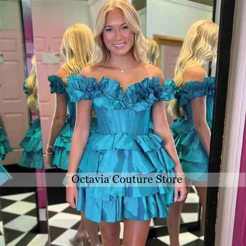 Off Shoulder Mini Homecoming Dresses For Teens Tiered Graduation Dress Sweet 15 16 Customized Short Prom Evening Party Gown
Off Shoulder Mini Homecoming Dresses For Teens Tiered Graduation Dress Sweet 15 16 Customized Short Prom Evening Party Gown