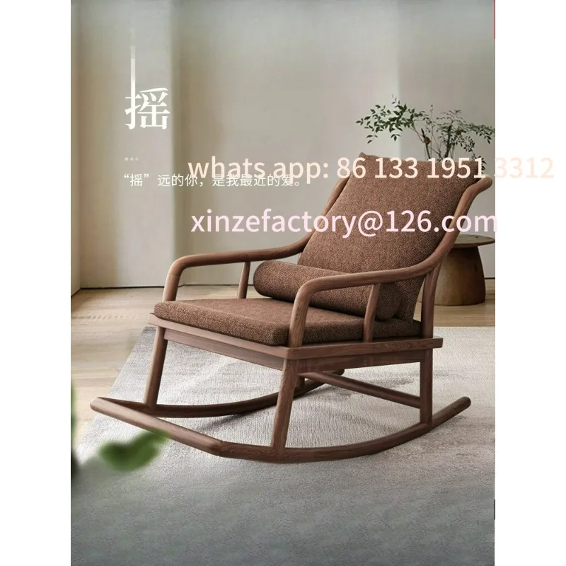 Walnut New Chinese Leisure Reclining Lunch Break Solid Wood Rocking Balcony Household Furniture
Walnut New Chinese Leisure Reclining Lunch Break Solid Wood Rocking Balcony Household Furniture