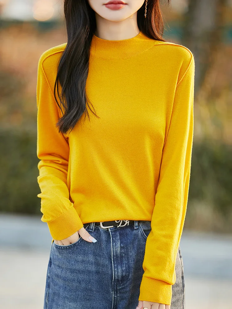 2025 New Fall Winter Knitwear Wool Worsted Spinning Pullover Long Sleeves Half High Collar Pullover Women's Fashion Leisure Coat
2025 New Fall Winter Knitwear Wool Worsted Spinning Pullover Long Sleeves Half High Collar Pullover Women's Fashion Leisure Coat