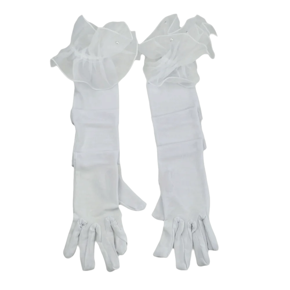 Elastic Women Long Mittens Wedding Dress Sunscreen Solid Lace Sleeves Gloves Black White Pearl Decoration Bridal Mesh Gloves
Elastic Women Long Mittens Wedding Dress Sunscreen Solid Lace Sleeves Gloves Black White Pearl Decoration Bridal Mesh Gloves