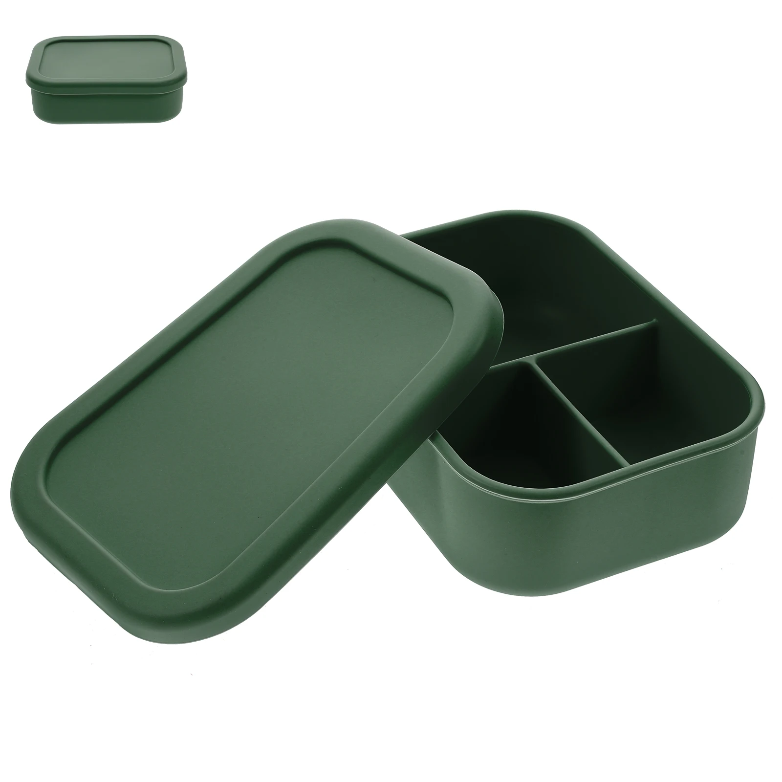 3 Compartments Silicone Lunch Box Boxes Kitchen Food Container Storage Meal Prep Containers Reusable
3 Compartments Silicone Lunch Box Boxes Kitchen Food Container Storage Meal Prep Containers Reusable
