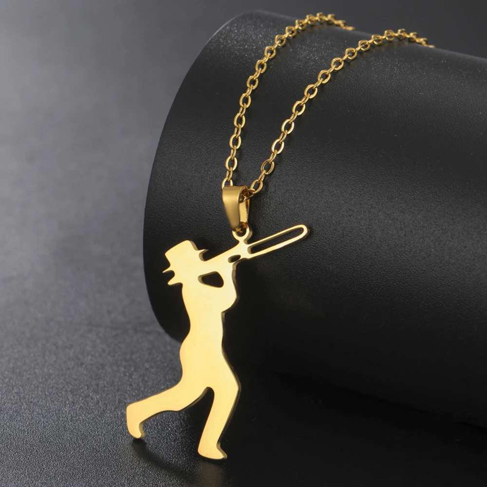My Shape Sax Musical Instrument Pendant Necklaces for Women Men Trumpet Flute Cello Charms Neck Chain Stainless Steel Jewelry
My Shape Sax Musical Instrument Pendant Necklaces for Women Men Trumpet Flute Cello Charms Neck Chain Stainless Steel Jewelry