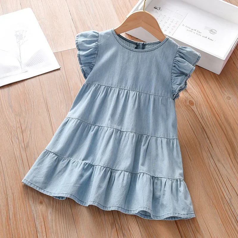 2024 Baby Girls Summer Denim Dress Short Sleeves Loose and Round Neck Soft and Comfort Casual Clothes for Kids 2-8 Year
2024 Baby Girls Summer Denim Dress Short Sleeves Loose and Round Neck Soft and Comfort Casual Clothes for Kids 2-8 Year