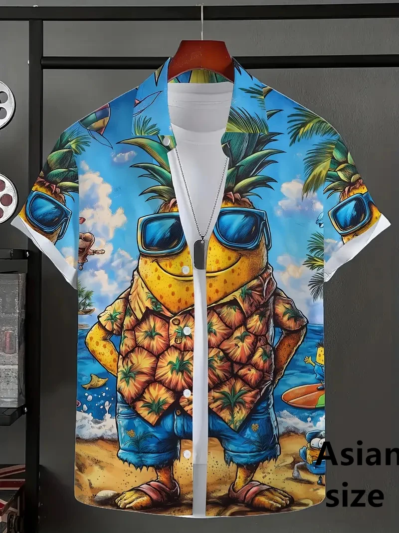 Funny Fruit Pineapple Men's Shirt Summer Aloha Shirt Casual Holiday Summer Button Lapel Short Sleeve Quick Drying Y2k Men Blouse
Funny Fruit Pineapple Men's Shirt Summer Aloha Shirt Casual Holiday Summer Button Lapel Short Sleeve Quick Drying Y2k Men Blouse