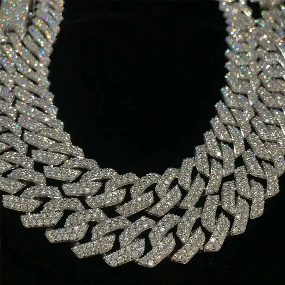 15mm Sterling Silver Iced Out Hip Hop Moissanite Jewelry Cuban Necklace Long Clasp Bling Diamond Men Jewelry Cuban Link Chain
15mm Sterling Silver Iced Out Hip Hop Moissanite Jewelry Cuban Necklace Long Clasp Bling Diamond Men Jewelry Cuban Link Chain