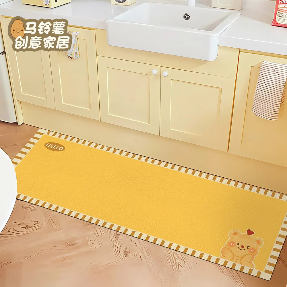VIKAMA Cream-Colored Striped Bear Cute Long Kitchen Floor Mat, Anti-Slip And Washable Korean Cartoon Entrance Floor Mat
VIKAMA Cream-Colored Striped Bear Cute Long Kitchen Floor Mat, Anti-Slip And Washable Korean Cartoon Entrance Floor Mat