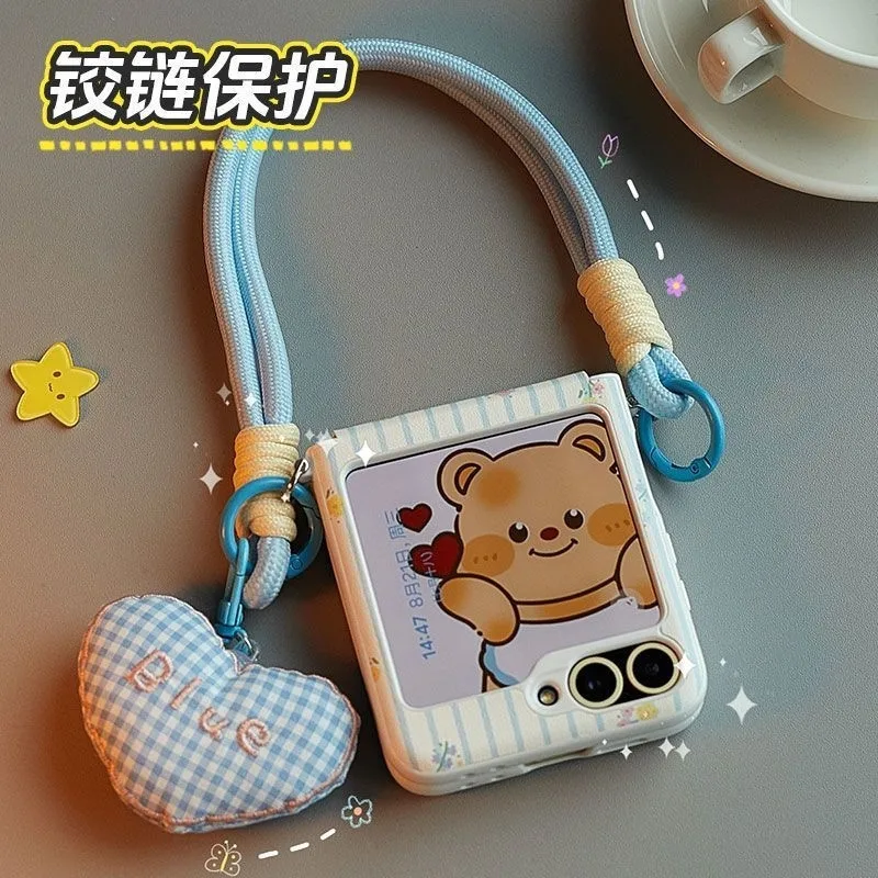 Cute flip case for Samsung z flip 6 zflip5 OPPO Find N3 Flip/OPPO Find N2 Flip Phone Case Kawaii Bear blue stripes flip cover
Cute flip case for Samsung z flip 6 zflip5 OPPO Find N3 Flip/OPPO Find N2 Flip Phone Case Kawaii Bear blue stripes flip cover