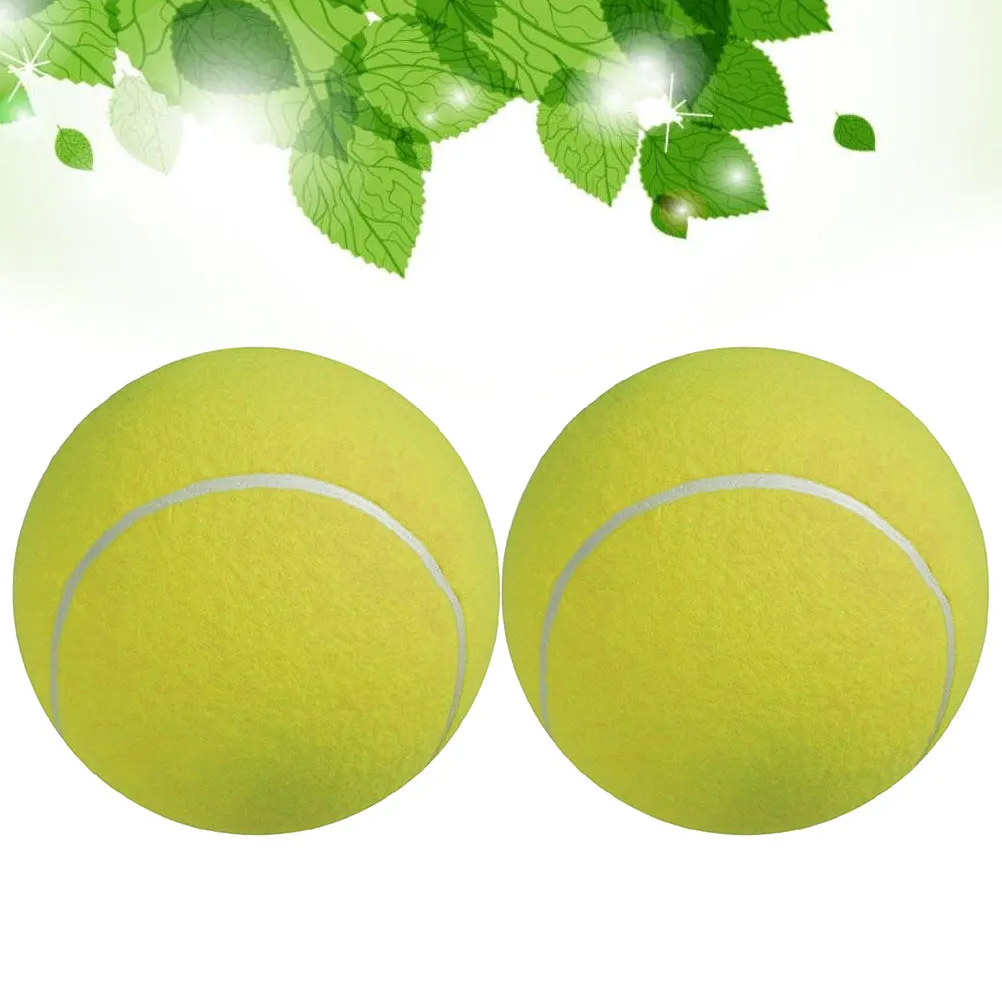 2Pcs Giant 9.5 Inch Tennis Ball 24Cm Rubber Inflatable Ball Soft Flannel Texture Comfortable Grip Great for Sports Training and
2Pcs Giant 9.5 Inch Tennis Ball 24Cm Rubber Inflatable Ball Soft Flannel Texture Comfortable Grip Great for Sports Training and