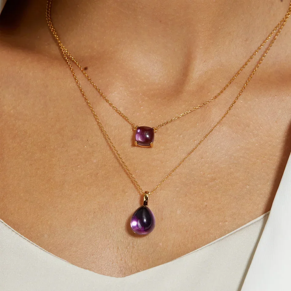 ALLNOEL Nature Crystals Necklaces Pendant Candy Color 925 Sterling Silver For Women Inlaid Water Drop Pendant Fashion Party Gift
ALLNOEL Nature Crystals Necklaces Pendant Candy Color 925 Sterling Silver For Women Inlaid Water Drop Pendant Fashion Party Gift