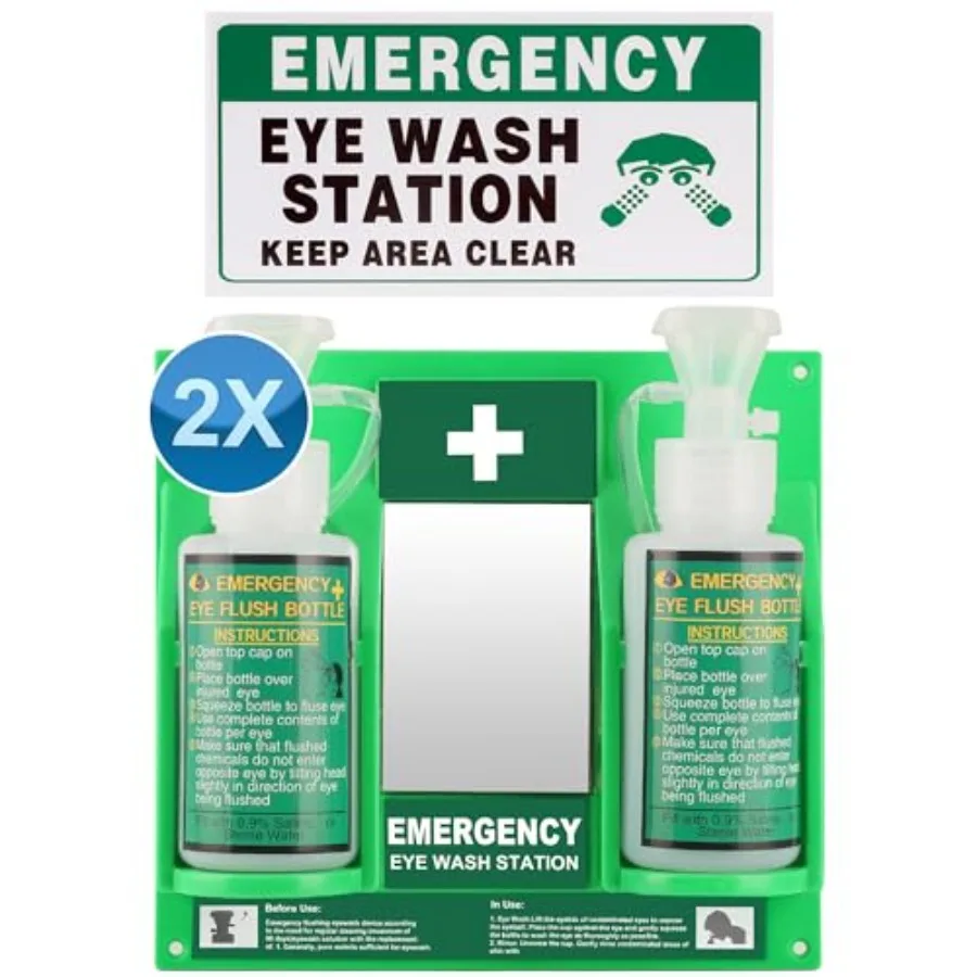 Portable Eyewash Station OSHA-Approved - Wall-Mounted Emergency Eye Wash Flush Bottles Kit 6oz Without Eyewash Solution
Portable Eyewash Station OSHA-Approved - Wall-Mounted Emergency Eye Wash Flush Bottles Kit 6oz Without Eyewash Solution