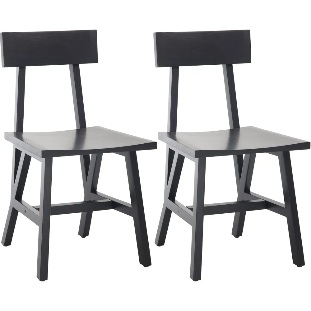 Farmhouse Dining Chairs Set of 2, Modern Rustic Wood Side Chairs for Kitchen, Dining, Living Room, Black
Farmhouse Dining Chairs Set of 2, Modern Rustic Wood Side Chairs for Kitchen, Dining, Living Room, Black
