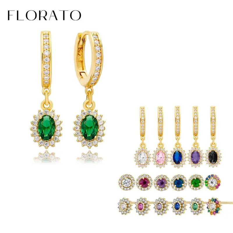 925 Sterling Silver Ear Needle Round Zircon Pendant Hoop Earrings/Crystal Colorful Stud Earrings For Women Fashion Party Jewelry
925 Sterling Silver Ear Needle Round Zircon Pendant Hoop Earrings/Crystal Colorful Stud Earrings For Women Fashion Party Jewelry
