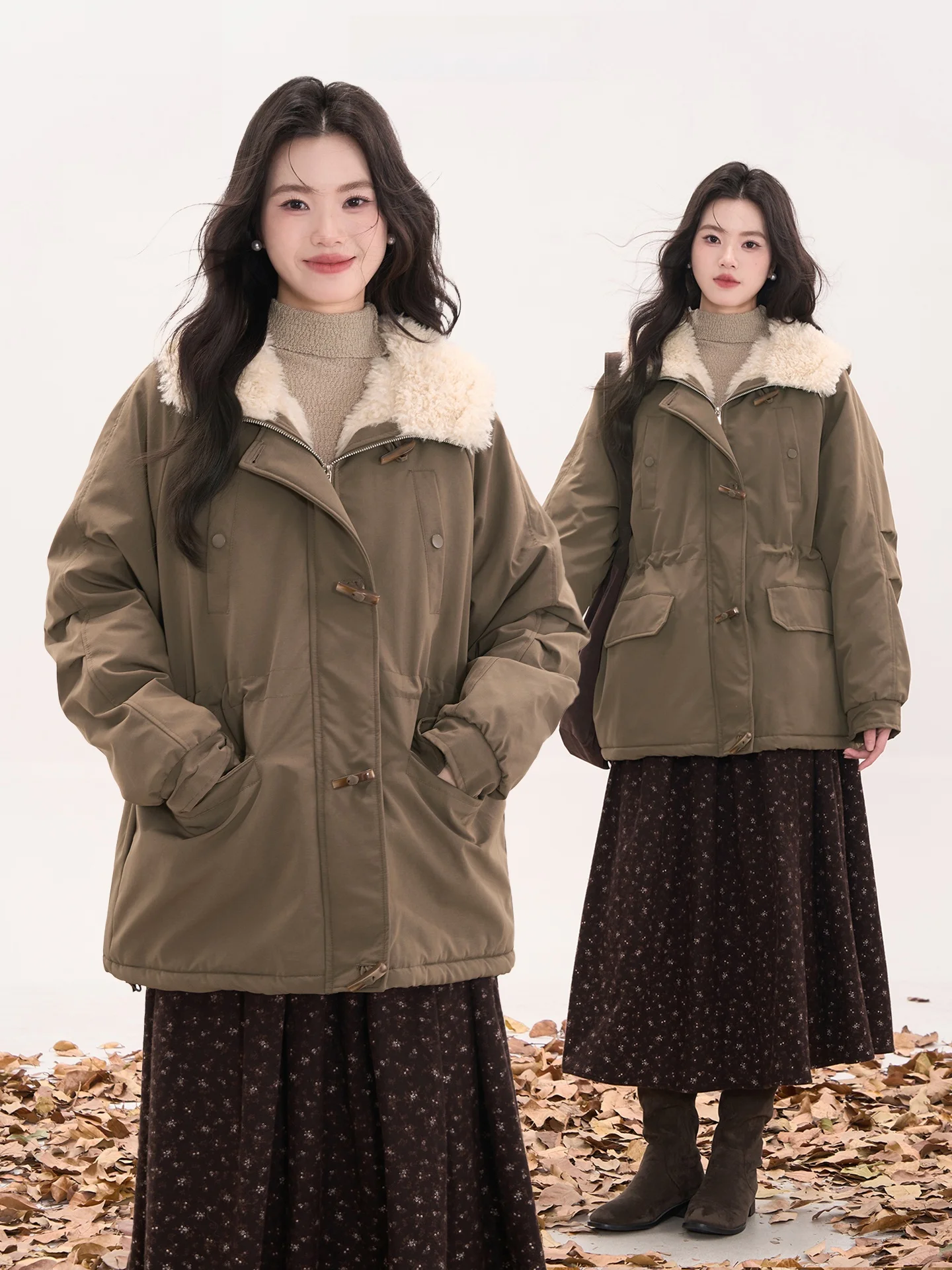 Heme Winter Thiened Fce Lined Button up Women's Jaet Simple Sle Korean Version Long Sve Zipper Closure Cotton Coat
Heme Winter Thiened Fce Lined Button up Women's Jaet Simple Sle Korean Version Long Sve Zipper Closure Cotton Coat