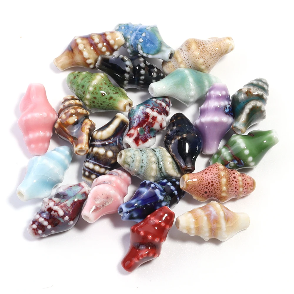 6PCS Ocean Conch Shape Colorful Glazed Ceramic Beads Loose Porcelain Beads For Jewelry Making DIY Pendant Findings Wholesale
6PCS Ocean Conch Shape Colorful Glazed Ceramic Beads Loose Porcelain Beads For Jewelry Making DIY Pendant Findings Wholesale