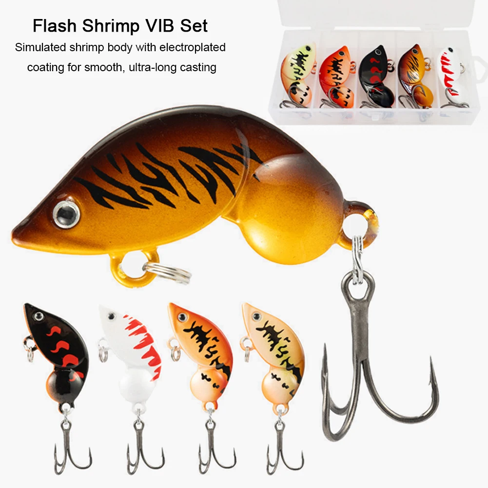 5Pcs Fishing Lures Artificial Bait Wobbler Crankbait Swimbait Bionic Shrimp Lures for Pike Bass Trout
5Pcs Fishing Lures Artificial Bait Wobbler Crankbait Swimbait Bionic Shrimp Lures for Pike Bass Trout