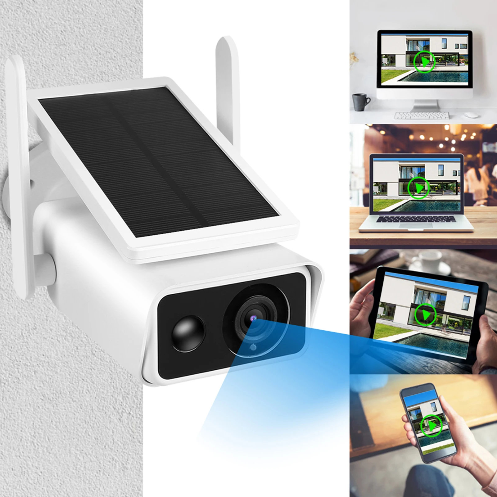 IP-камера 1080P Солнечная камера Наружное беспроводное наблюдение Непромокаемый удаленный монитор ночного видения с питанием от батареи Водонепроницаемая система видеонаблюдения
IP-камера 1080P Солнечная камера Наружное беспроводное наблюдение Непромокаемый удаленный монитор ночного видения с питанием от батареи Водонепроницаемая система видеонаблюдения