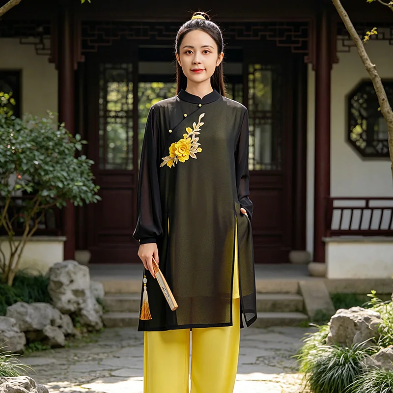 Women's Elastic Tai Chi Uniform - Embroidered Neo-Chinese Style Martial Arts Outfit for Eight Pieces of Brocade Practice
Women's Elastic Tai Chi Uniform - Embroidered Neo-Chinese Style Martial Arts Outfit for Eight Pieces of Brocade Practice