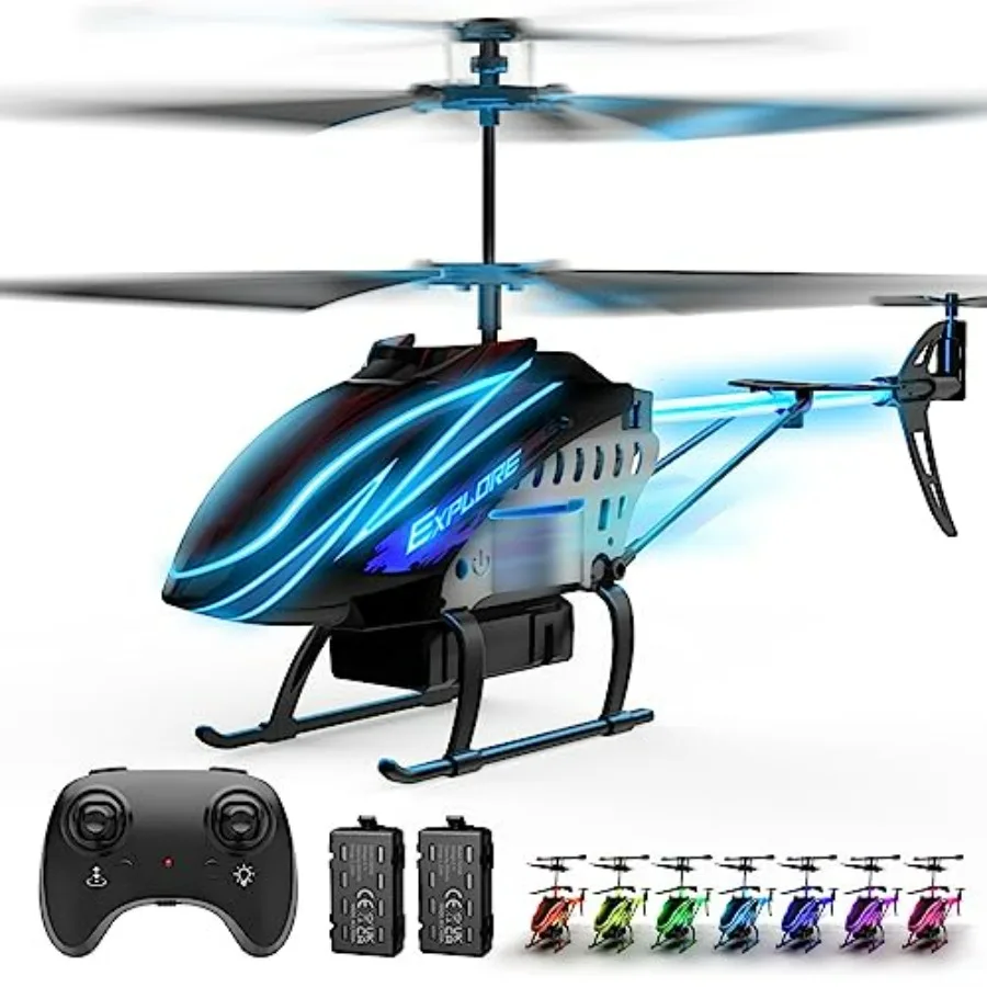 RC Helicopter, Remote Control Helicopter for with 30Mins Flight 2 Batteries,7+1 LED Light Modes, Altitude Hold, RC Toys for Boy
RC Helicopter, Remote Control Helicopter for with 30Mins Flight 2 Batteries,7+1 LED Light Modes, Altitude Hold, RC Toys for Boy