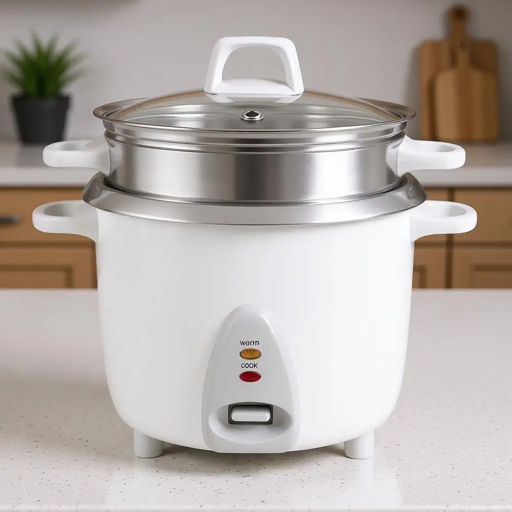 14-Cup Rice Cooker & Food Steamer, One-Touch Operation, Automatic Keep Warm, White
14-Cup Rice Cooker & Food Steamer, One-Touch Operation, Automatic Keep Warm, White